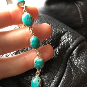 Beautiful turquoise and sterling bracelet
